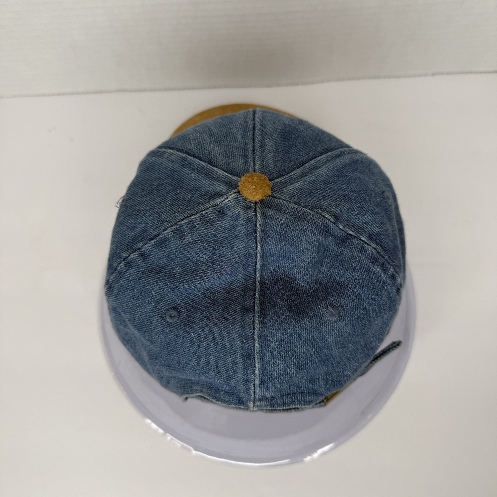 Vintage 90s Denim Cap Suede Brim CIGNA Team Walk 1998 Walk America Strapback - Picture 6 of 10